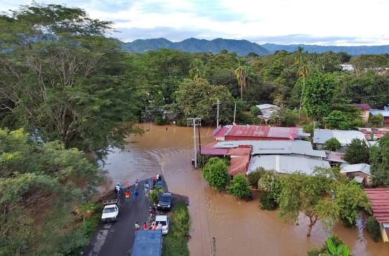Inondazioni a Tonosí, provincia di Veraguas, Panama.
