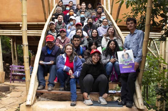 Foto di gruppo al convegno della Rete Mesoamericana contro la palma da olio in Chiapas, Messico