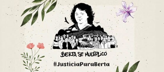 Immagine che simboleggia i semi germogliati di Berta Cáceres nella lotta di migliaia di persone in tutto il mondo con l'hashtag #JusticiaParaBerta (#GiustiziaPerBerta).