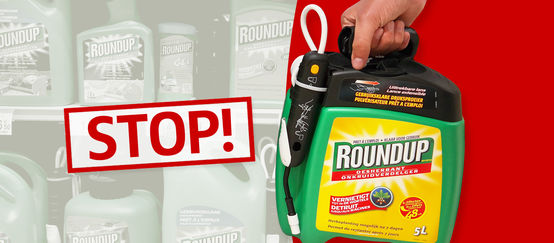Stop al Roundup Monsanto! (© defotoberg/Shutterstock - Montage: Rettet den Regenwald) Stop al Roundup Monsanto