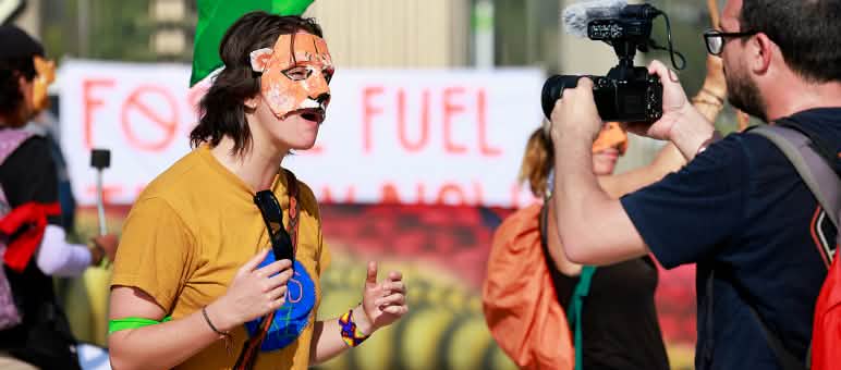 Protesta al Vertice dei Popoli Oltre i Combustibili Fossili a Santa Marta, Colombia, aprile 2026