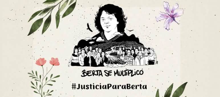 Immagine che simboleggia i semi germogliati di Berta Cáceres nella lotta di migliaia di persone in tutto il mondo con l'hashtag #JusticiaParaBerta (#GiustiziaPerBerta).