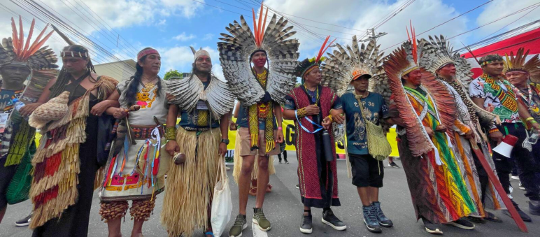 Manifestazione degli indigeni in Brasile