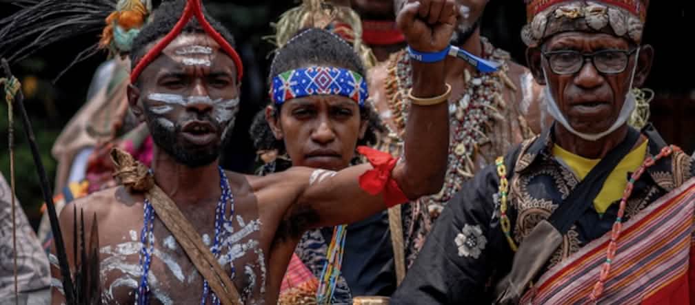 Manifestazione degli indigeni in Papua
