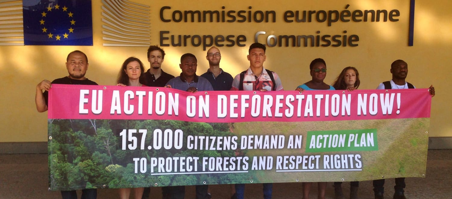 Consegnate alla Commissione Europea le firme della petizione contro la deforestazione
