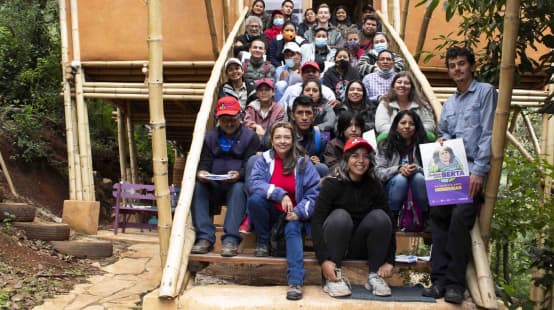 Foto di gruppo al convegno della Rete Mesoamericana contro la palma da olio in Chiapas, Messico