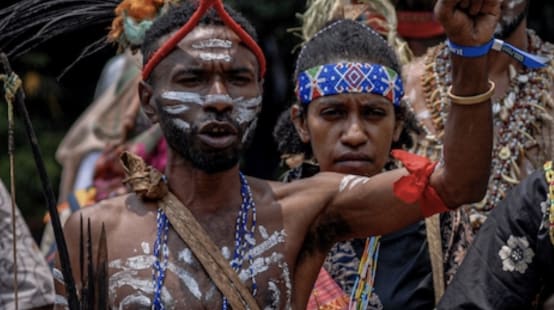 Manifestazione degli indigeni in Papua