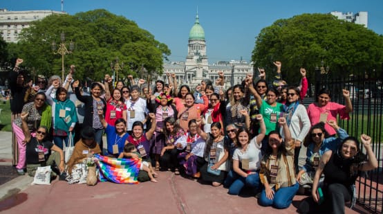 Riunione delle donne della "Escuelita por la Justicia Climática Feminista" a Buenos Aires, Argentina, novembre 2022