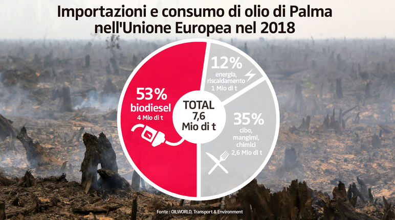 Importazioni e consumo di olio di Palma nell'Unione Europea nel 2018 Importazioni e consumo di olio di Palma nell'Unione Europea nel 2018
