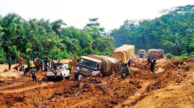 Camion bloccato nel fango, Liberia
