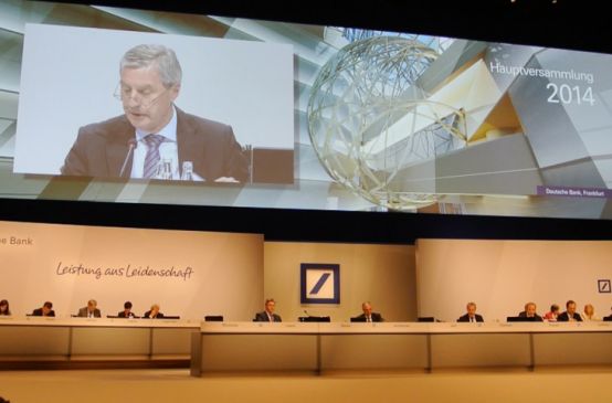 Assemblea azionisti della Deutsche Bank a Francoforte 22 maggio 2014