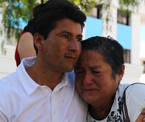 Javier Ramírez con sua madre Rosario Piedra