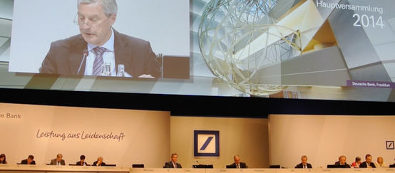 Assemblea azionisti della Deutsche Bank a Francoforte 22 maggio 2014