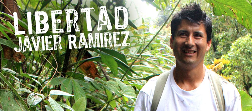 Javier Ramírez è agricoltore, difensore della natura e dei diritti umani a Intag, Ecuador Javier Ramírez è in carcere per difendere la natura dalla miniera a Intag
