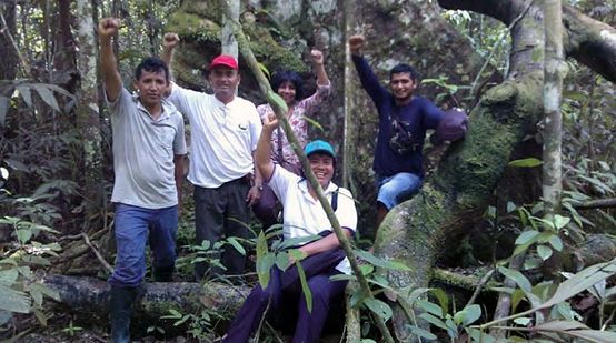 Attivisti del Frente patriotico in Perú in difesa della foresta